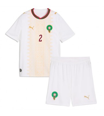 Marokko Achraf Hakimi #2 Udebanetrøje Børn VM 2026 Kortærmet (+ Korte bukser)